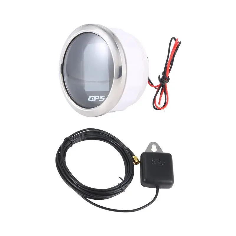 

ABHY-85Mm Smart GPS Speedometer Waterproof TFT Screen Digital Tachometer Odometer With GPS Antenna For Car Boat Motorcycle