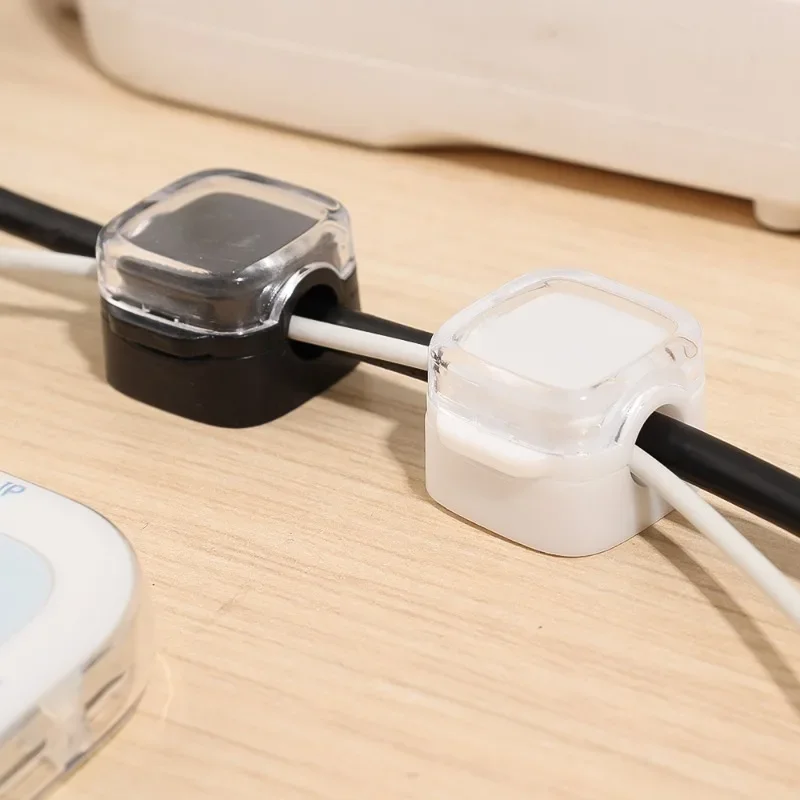 5-1Pcs Magnetic Cable Clips Smooth Adjustable Under Desk Cable Management Wire Cord Self Adhesive Tape Home Office Storage Tools