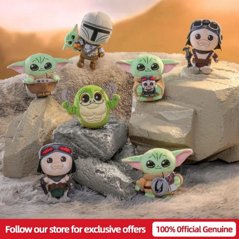 

New Authentic Hot Toys The Mandalorian & Grogu COSBI Series Plush Blind Box Desktop Display Figure Collectible Toy Bag Charm