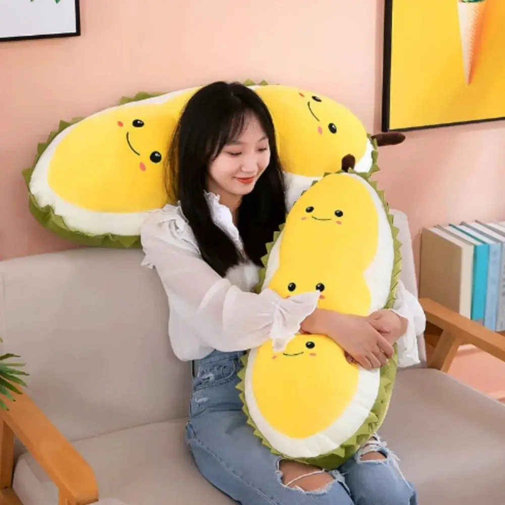 Cartoon Fluffy Durian Hugging Pillow Collection Soft Fruit Durian Plush Pillow 30cm Appease Durian Plush Toy Kids Holiday Gifts