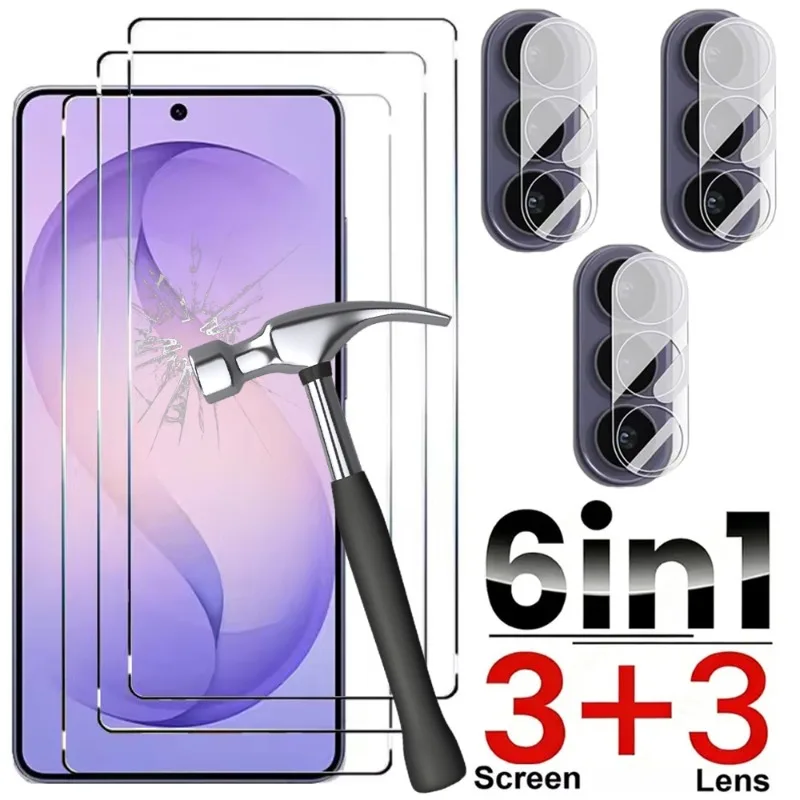 

Защитное стекло 6-в-1 HD для экрана и камеры Samsung Galaxy S26, S26 Plus, S26 Ultra, пленка-накладка на объектив