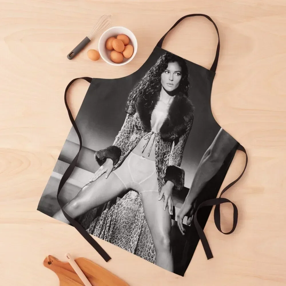 

Monica Bellucci Apron Women's Dress Kitchen Items Restaurant Cooking Clothes Apron