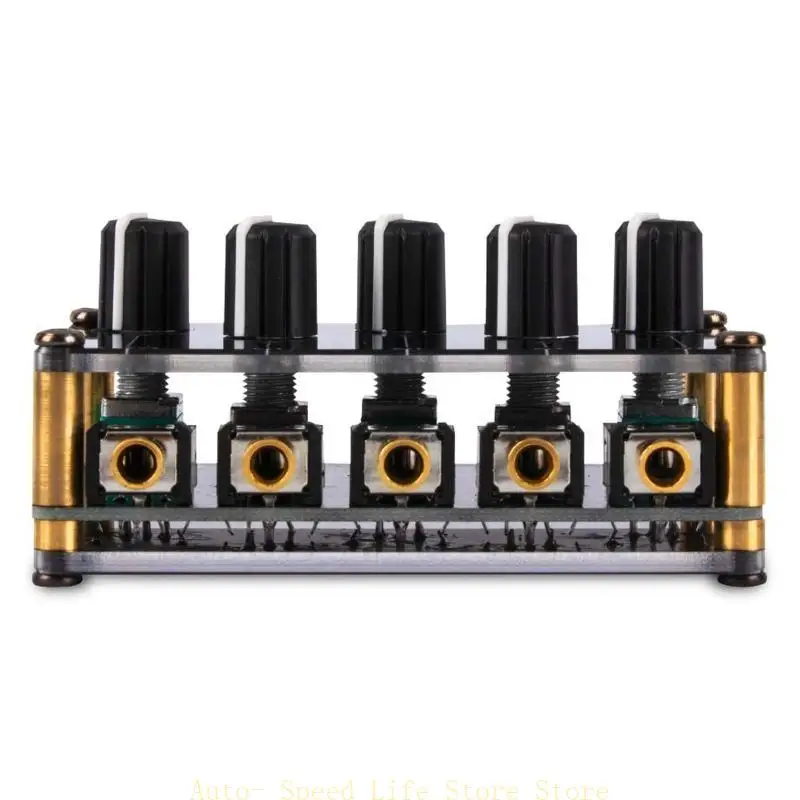 02DA Low 4 Channel Line Mixer 4 стереоканал мини -аудио -стерео пассивный миксер Нет необходимости внешний источник