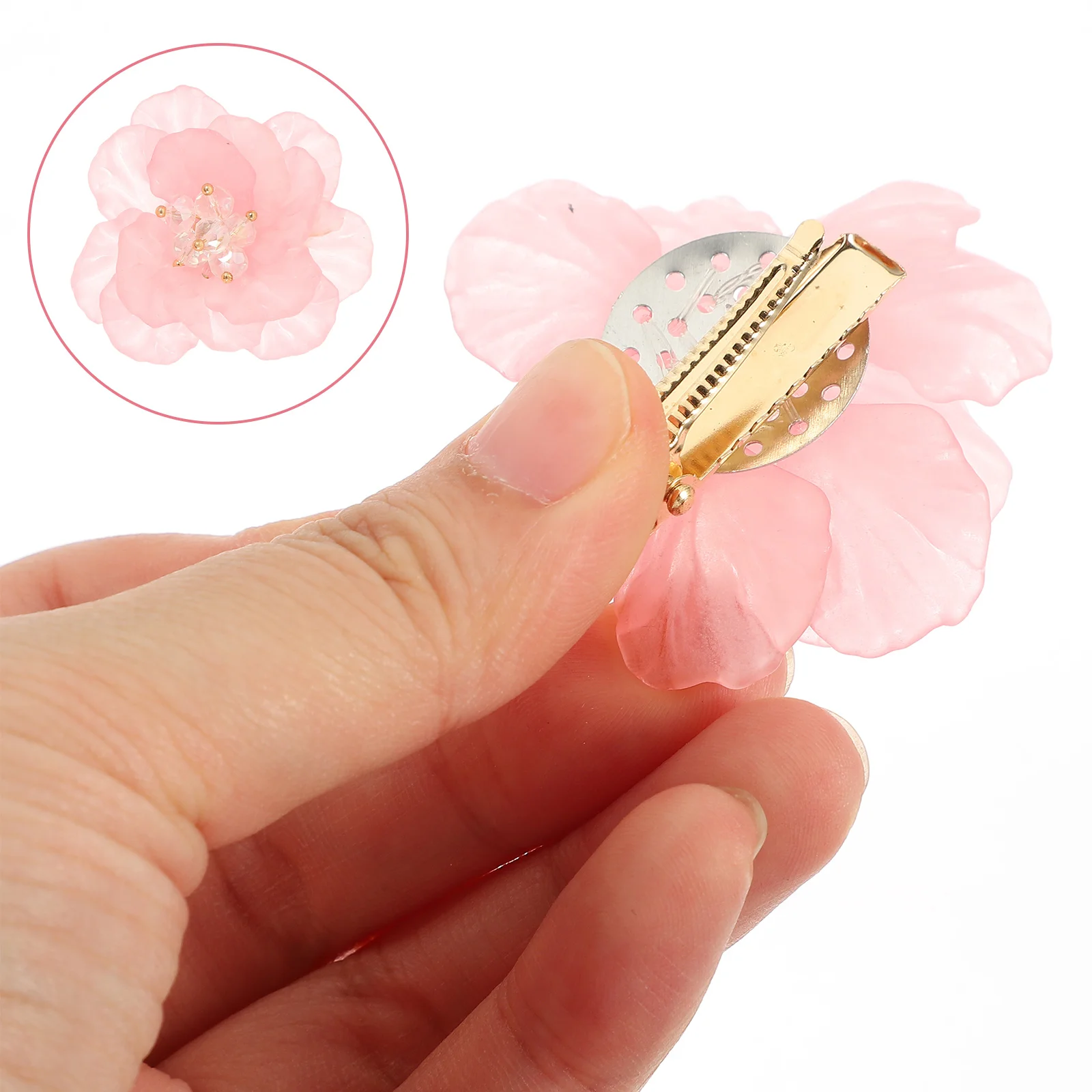 7 Pcs Cherry Blossom Hairpin Summer Accessories Flower Decorations for Girls Clips Barrettes Claw Pins Floral Flowers