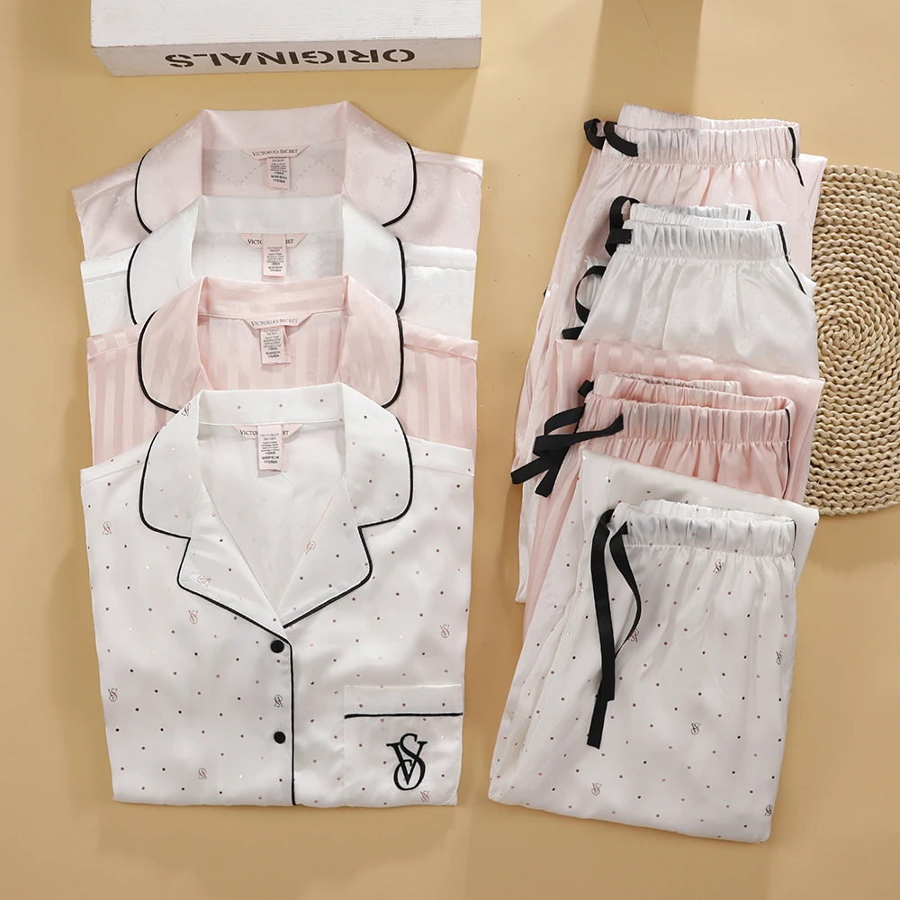 Victoria's Secret Soft Breathable Button Down Pyjama Suit Wo