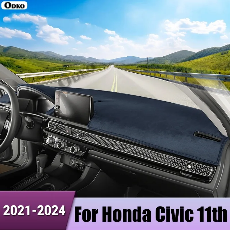 tapete-protetor-para-painel-do-carro-acessorios-para-honda-civic-11ª-geracao-2021-2022-2023-2024
