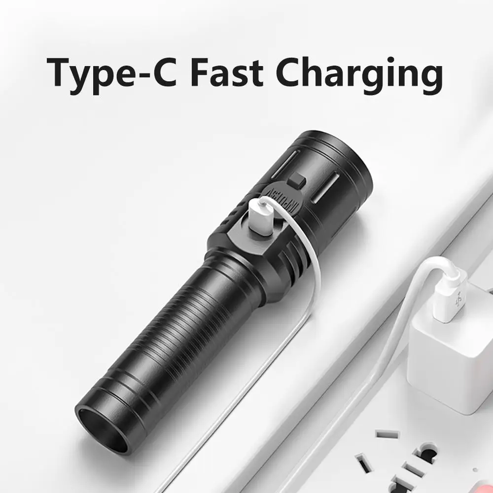 Smiling Shark SD-5233 LED Flashlight, Super Bright Handheld Flashlight, Long-lasting Flash Light Rechargeable for Outdoors