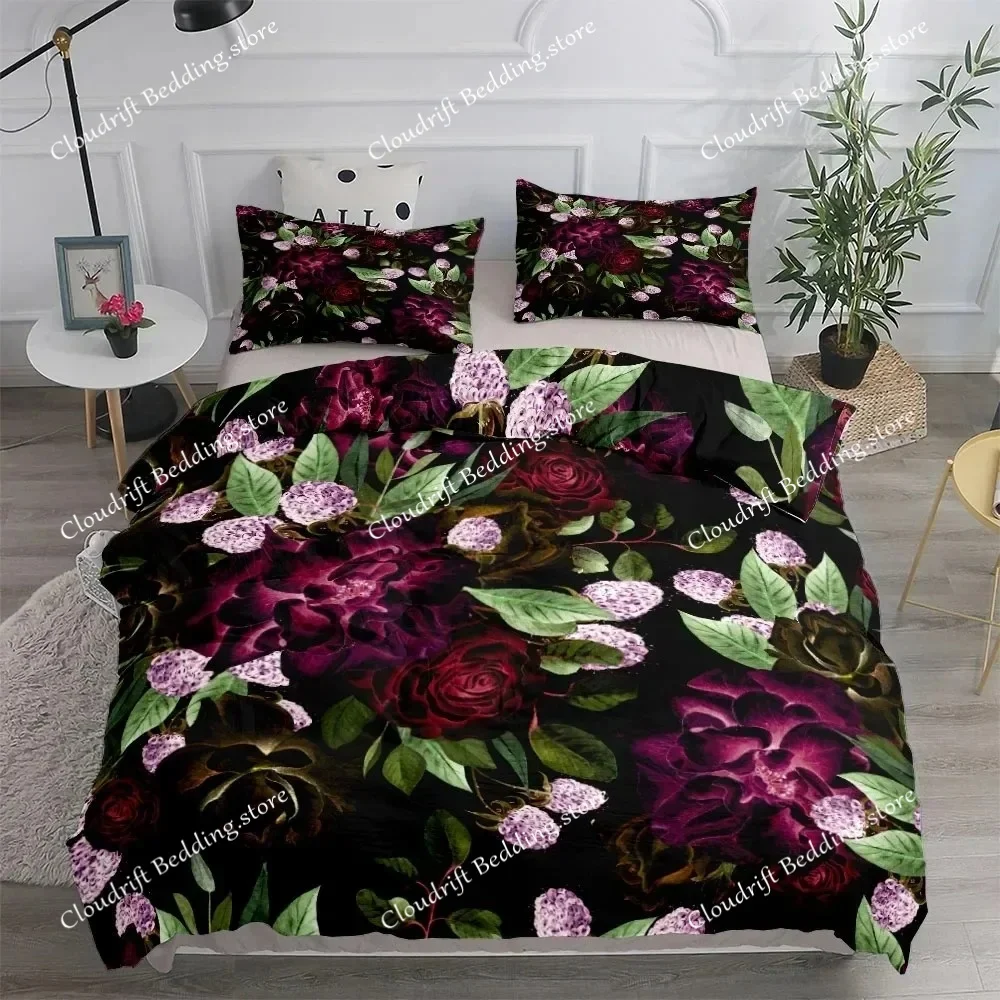 

3D Print Floral and Birds Duvet Cover Set King Queen Double Full Twin Single Size Pillow Case Bed Polyester Bedding Set