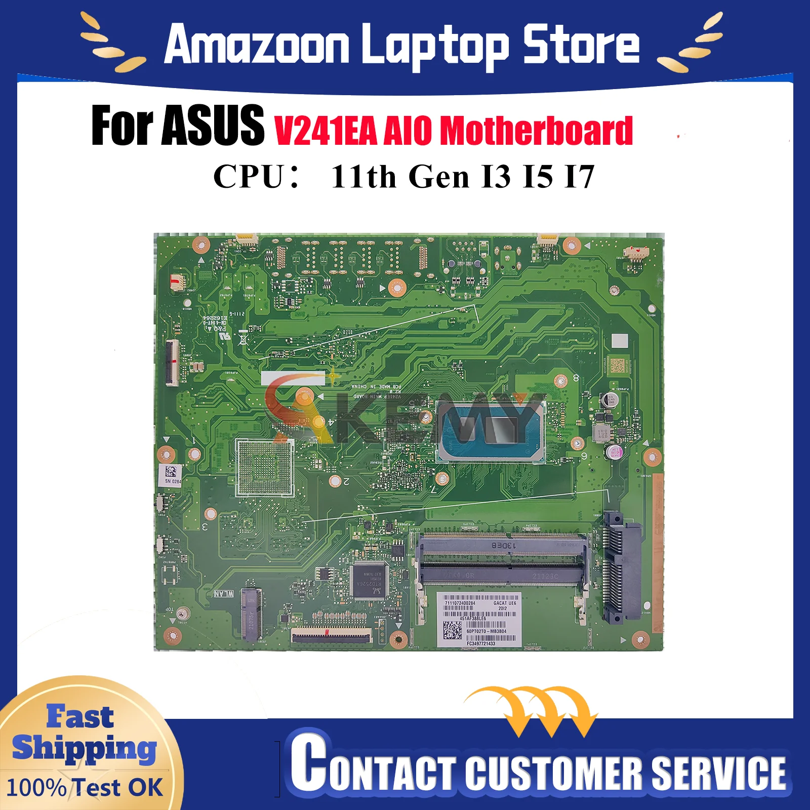 

V241EA Motherboard For ASUS Vivo AiO V241EP V241E V241EA Mainboard With I3 I5 I7 CPU 100% tests OK fast shipping High quality