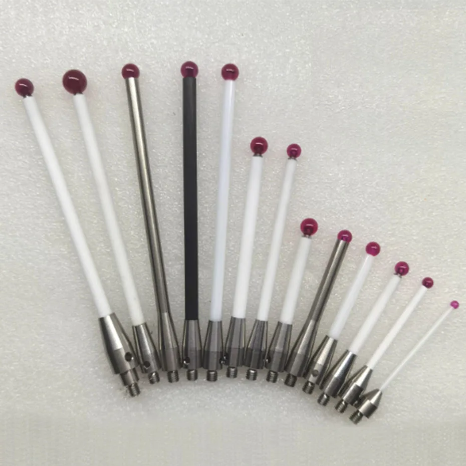 Ruby measuring needle M4 thread CNC machine probe ceramic rod extension rod Ruby measuring needle