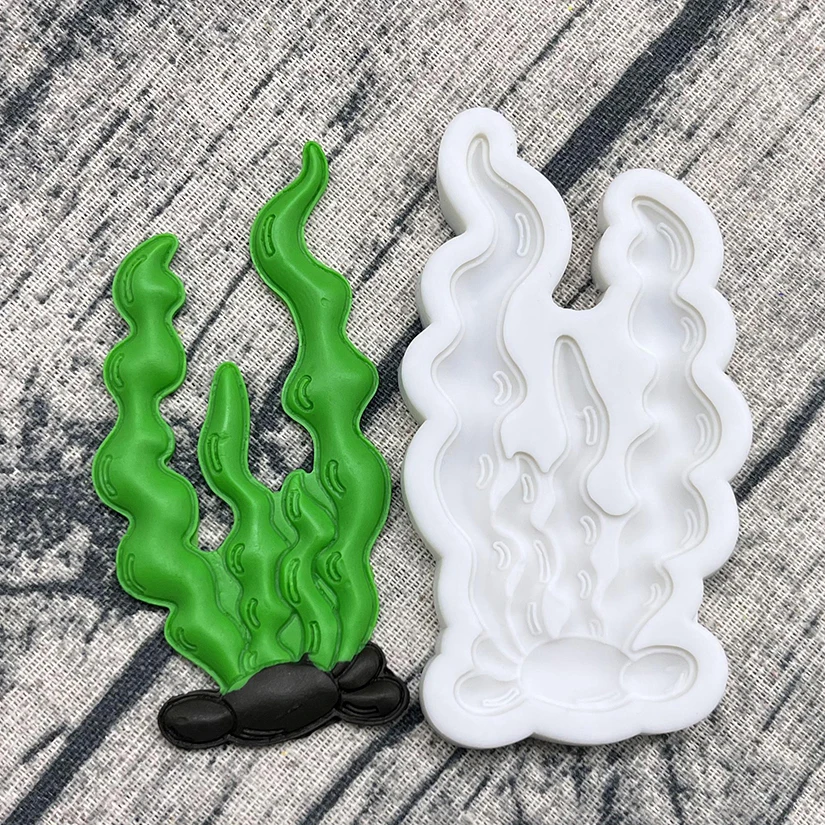 Seaweed Silicone Mold Fondant Chocolate Sugarcraft Mold Cake Decorating Tools Baking Accessories