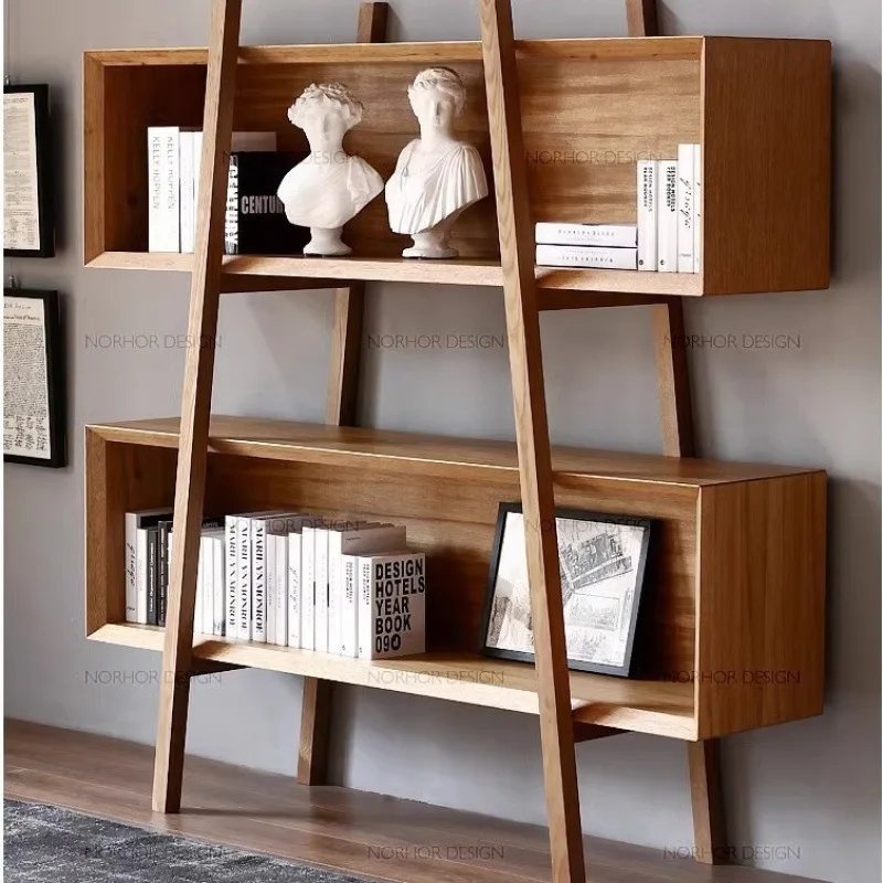

Storage Cabinet Multifunctional Combination Bookshelf Nordic Pure Solid Wood Bookcase Study Bookshelf Creative Display Shelf