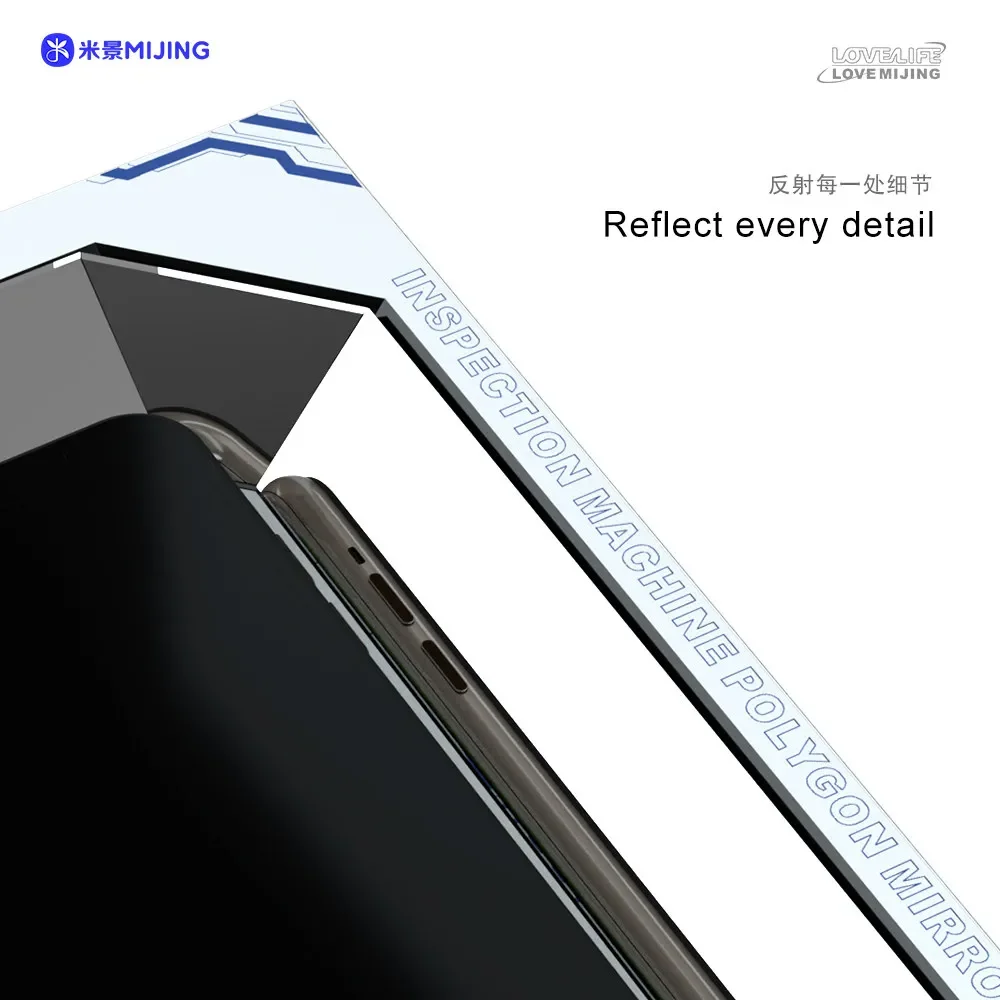 Mijing-máquina de inspección de YJ-11, espejo polígono para iPhone/Samsung/Huawei/Xiaomi, detección multiángulo, apariencia de teléfono móvil
