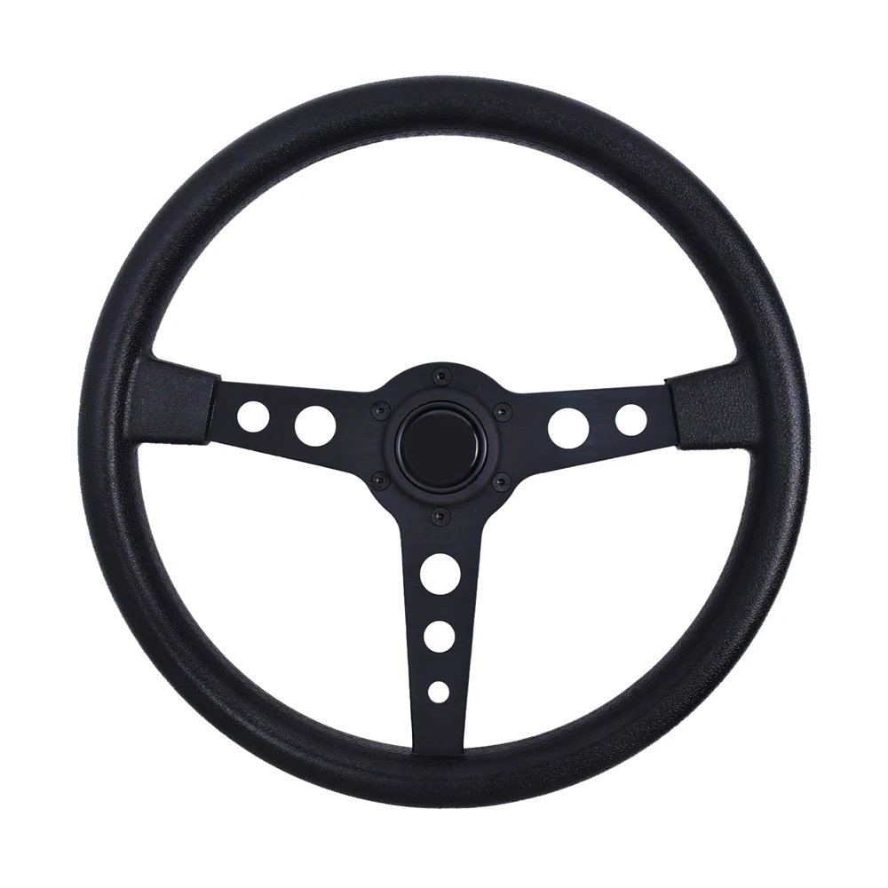 

350mm PCD 70mm Motorsport Racing Steering Wheel Flat Corn Black PU Modified Steering Wheel for Enhanced Driving Experience