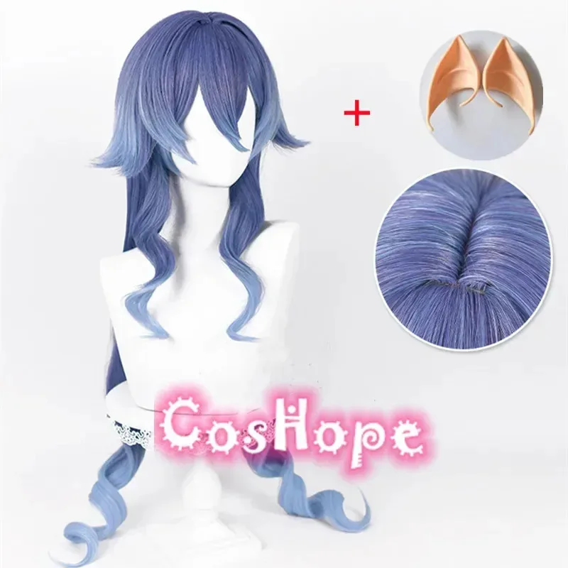 Parrucca NewLayla riccia blu sfumata Anime Cosplay parrucche sintetiche resistenti al calore Halloween2025