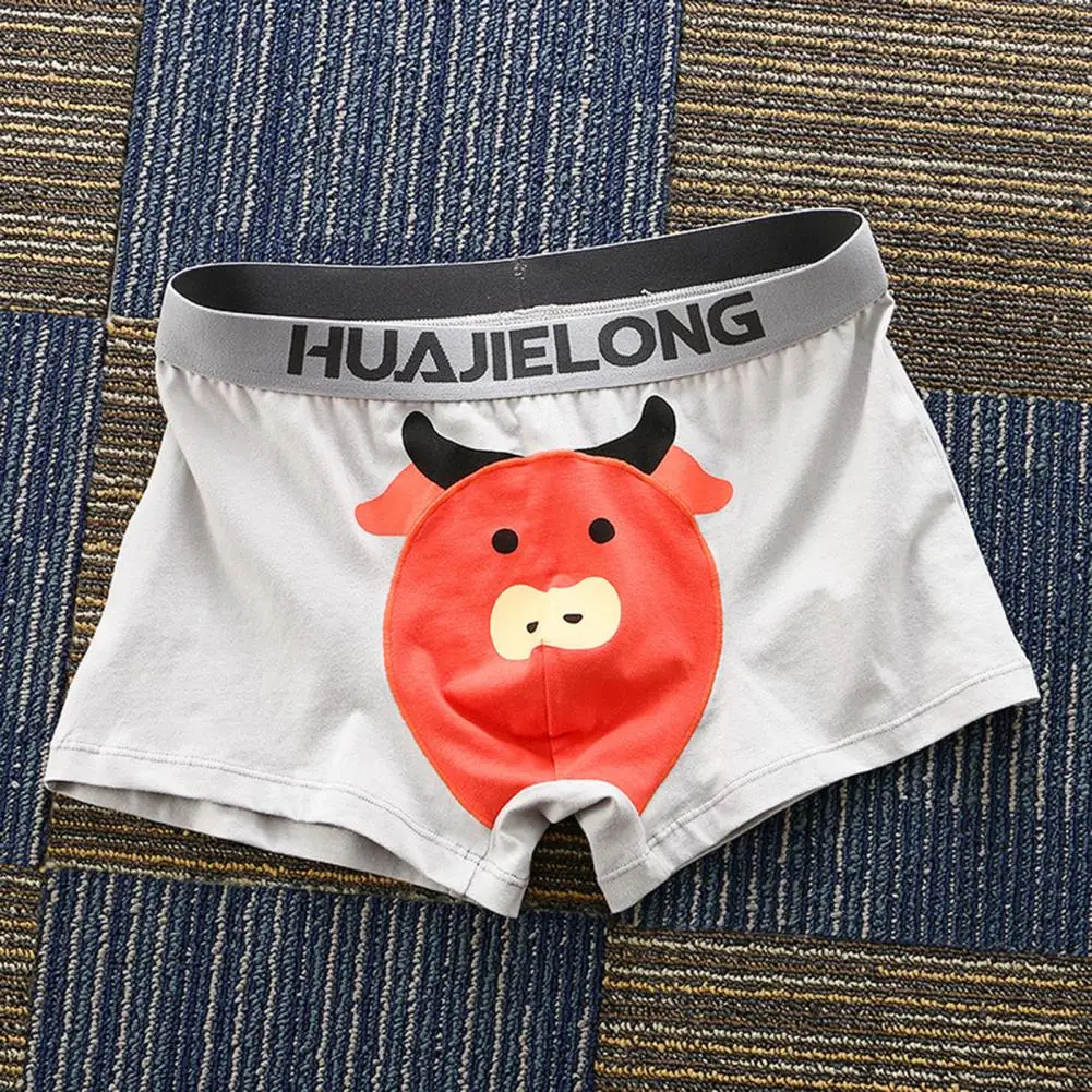 

Cotton Underwear Men U Pouch Cartoon Boxers Shorts Cute Guy Sexy Panties Panda Print Animals Underpants Male Yong Lingerie