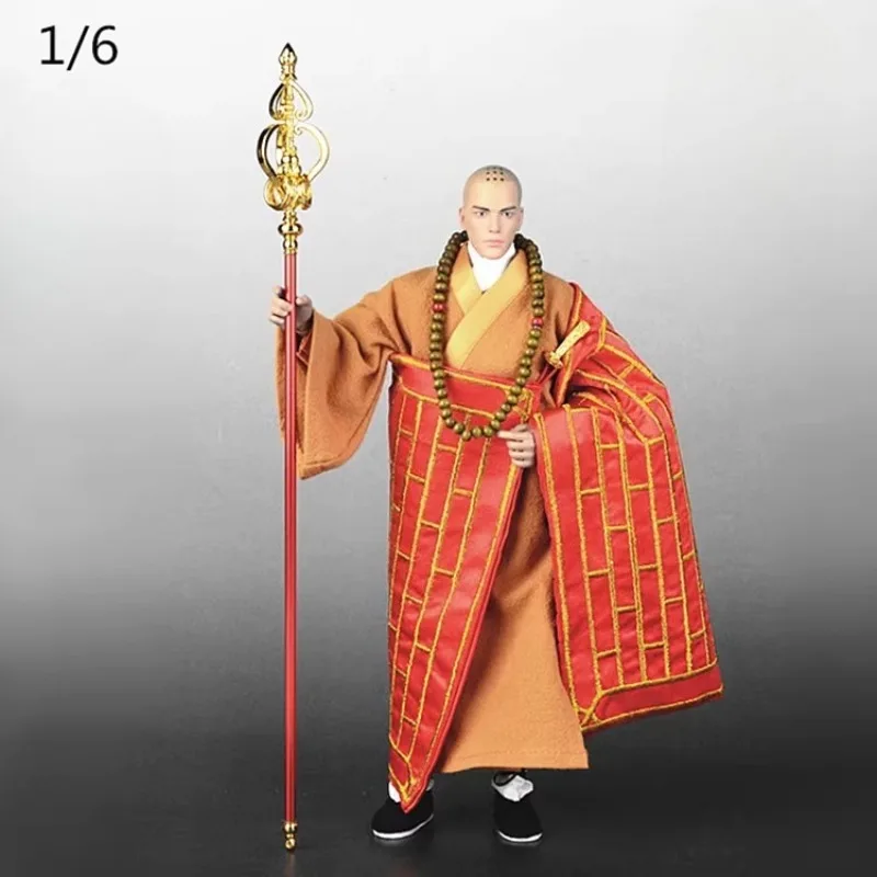 1/6 مقياس رحلة إلى الغرب تانغ الراهب الملابس شاولين الراهب الديباج رداء مجموعة الأحذية نموذج لشخصيات العمل 12 "303 لعب الجسم