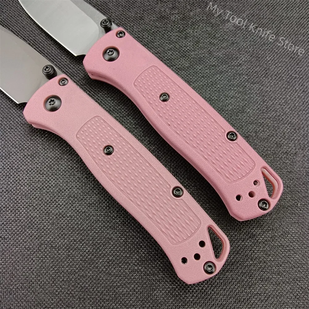 BM 533BK Pocket Folding Knife CPM-S30V Blade Pink Grivory Handle Camping Hunting Survival Self-defense EDC Utility Knives Tools