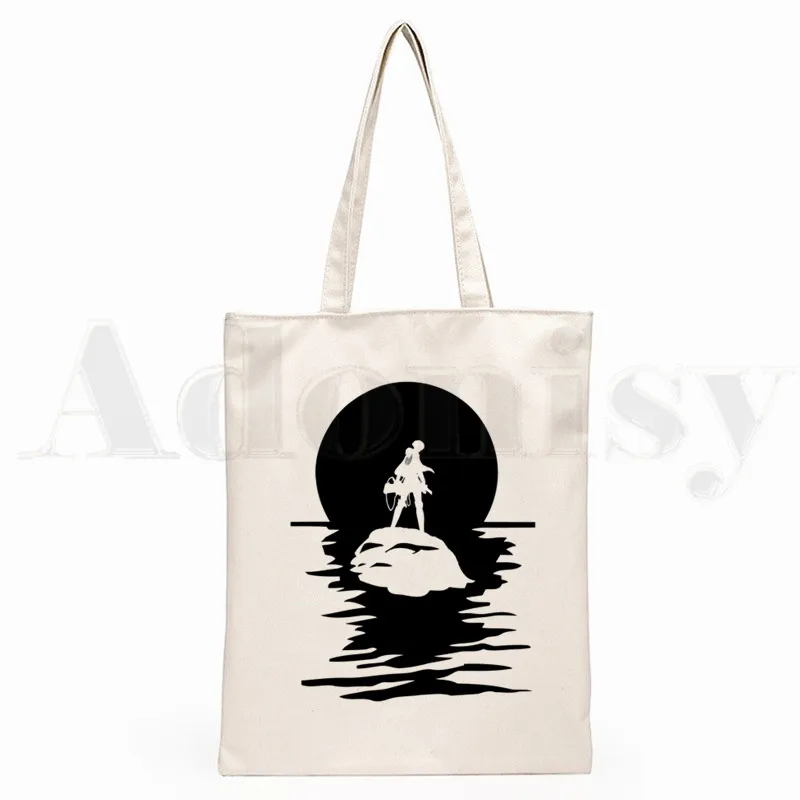 Attack On Titan Shingeki no Kyojin Anime Manga Graphic Cartoon Print Shopping Bags Girls Fashion Casual Pacakge Hand Bag