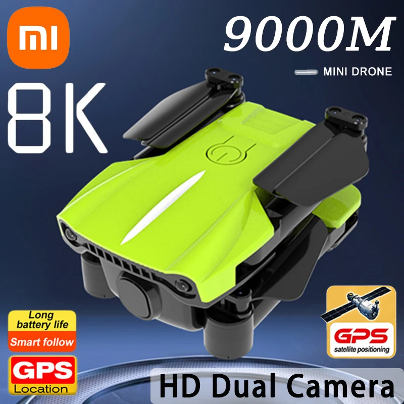 Xiaomi-Mini Drone K10 avec caméra HD 8K, FPV, RC, quadruple RTF professionnel, pliable, évitement d'obstacles, WiFi, jouet cadeau, 9000m