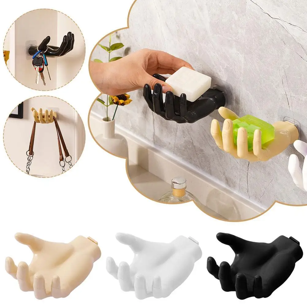 1 PCS Wall-mounted Simulation Hands Statue 3D Decorativer Resin Hand Sculpture Wall Hanging Guitar Home Decor Organizer Shelf