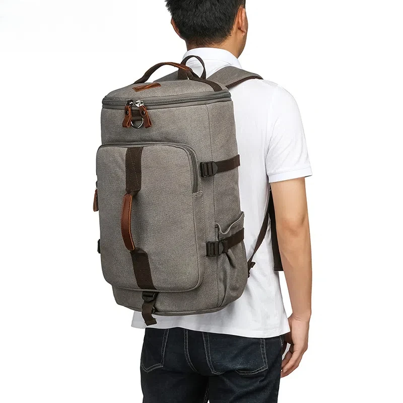 

Vintage Canvas Backpack with Large Capacity for Men and Women, Multi-functional Bag for Laptop, Travel and Daily Use