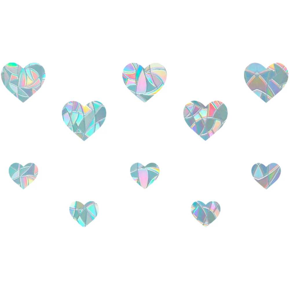 

10pcs Anti Bird Strike Glass Stickers Decals Window Cling Non Adhesive Static Cling Sticker Pet Removable Decorative