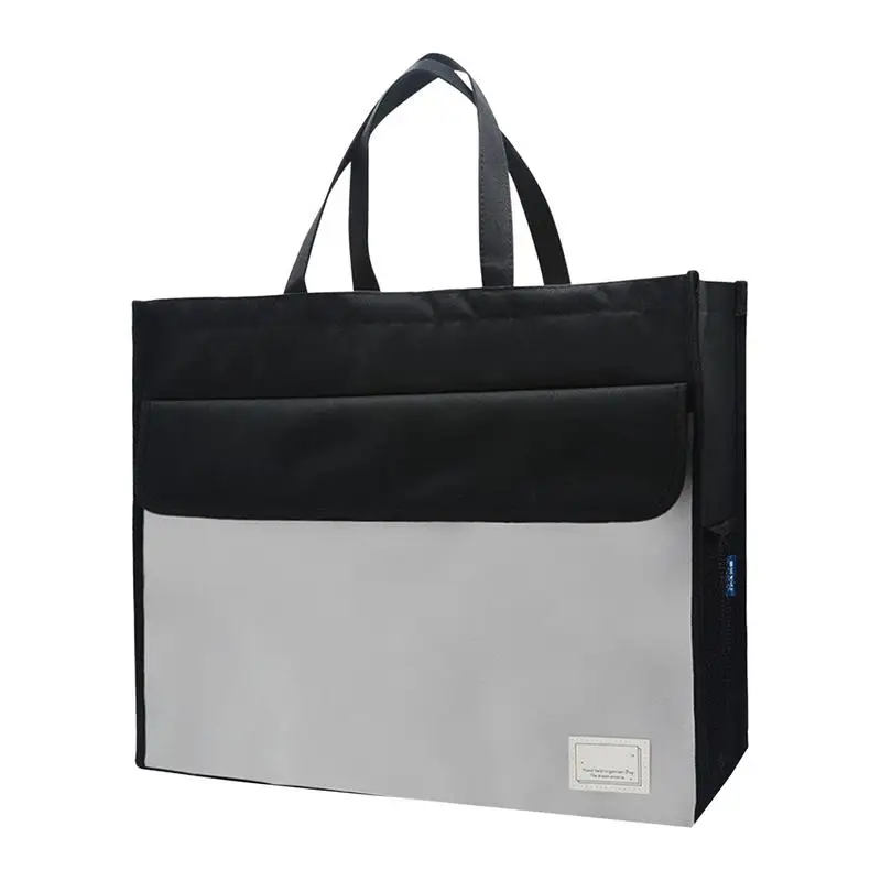 File Tote Bag Pouch A3 File Tote Bag With Handle Large Capacity Portable Document Storage Handbag For Documents Maps News