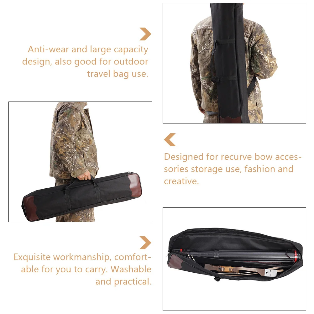 

1pc Bow Bag Oxford Cloth Large Bow Carrying Bag Capacity Arrow Storage Pouch For Archery Training Outdoor Travel