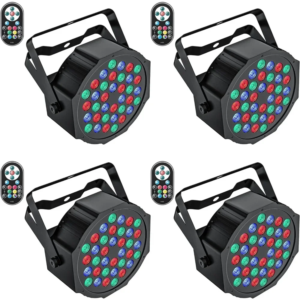 

Stage Lights 36 LED Par Lights, RGB Uplights Stage Lighting Indoor for Christmas Halloween Music Party Disco Wedding