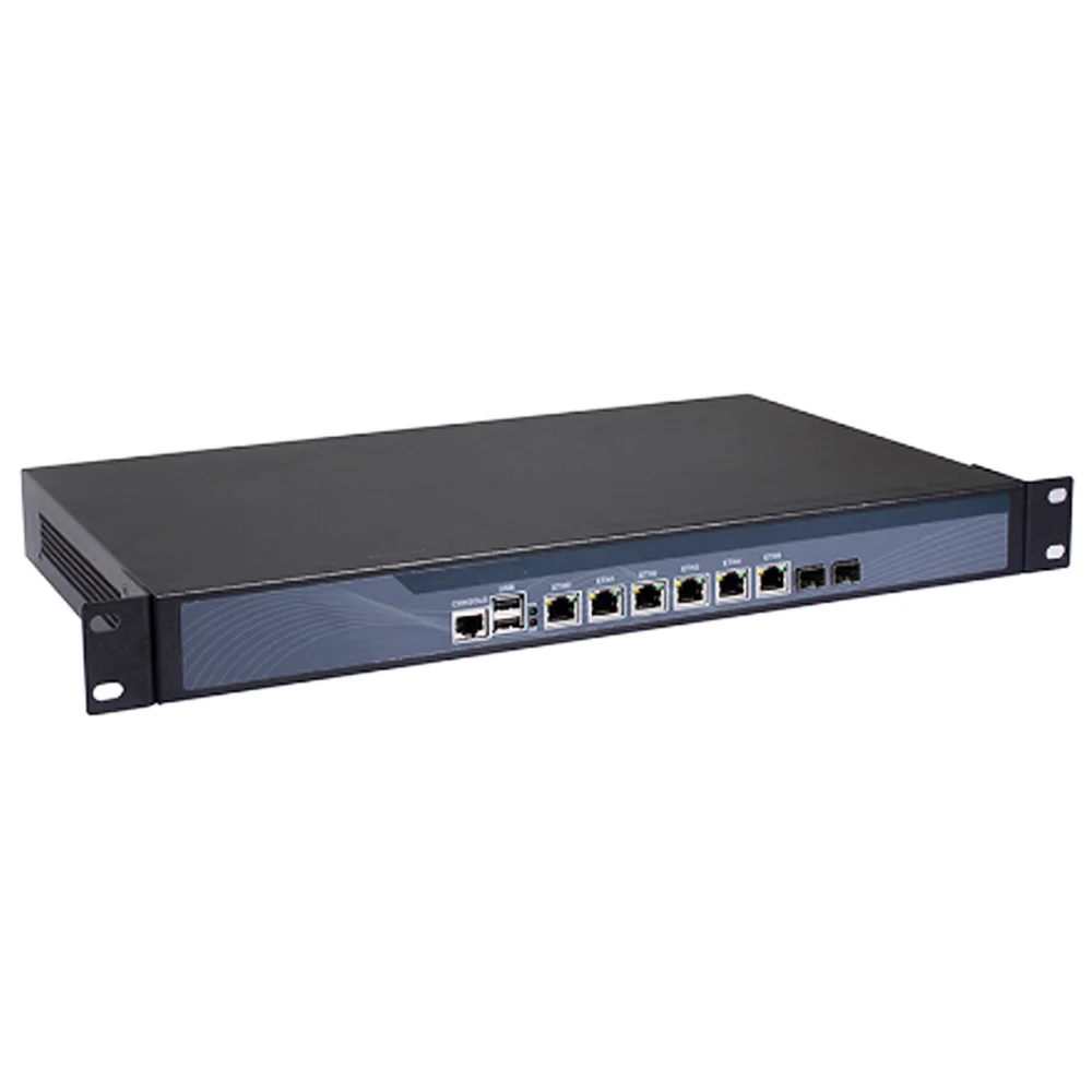 ไฟร์วอลล์ VPN 19 นิ้ว 1U Rackmount อุปกรณ์เครือข่าย Intel Z87 i7 4770 i5 4430 i3 4160 พร้อม 6 LAN 2 SFP 82599ES 10 Gigabit AES-NI