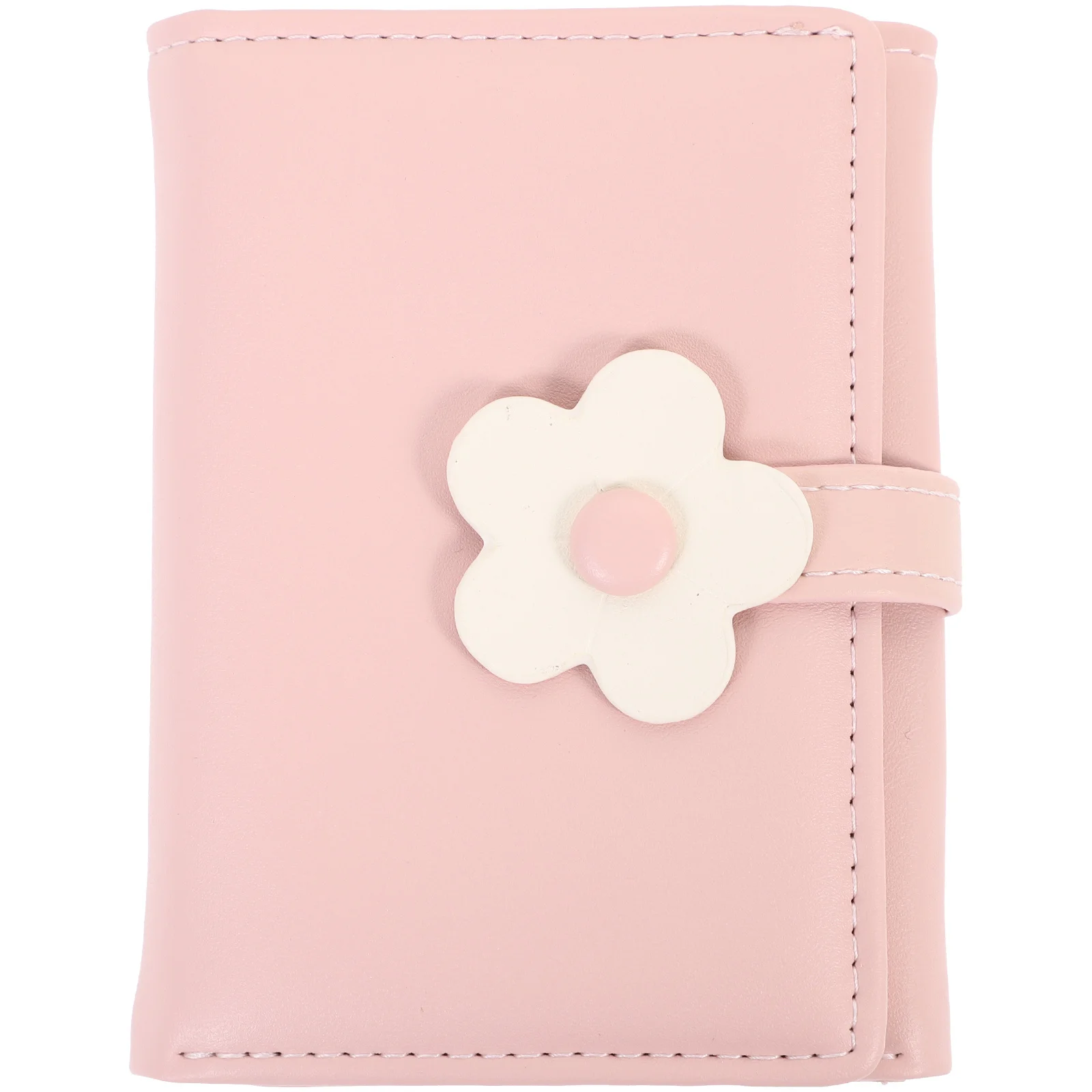 Cartera pequeña de PU con flores, tarjetero plegable, monedero para mujeres y niñas, cartera pequeña, tarjetero