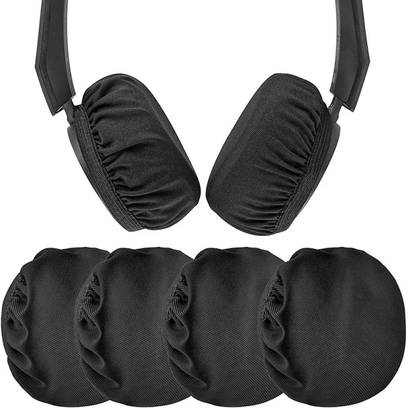 Elastic Earpad Protetor Cobre, À Prova de Poeira, Durável, Respirável, Macio, Lavável, Reutilizável, Higiênico, Universal, 2 Pcs