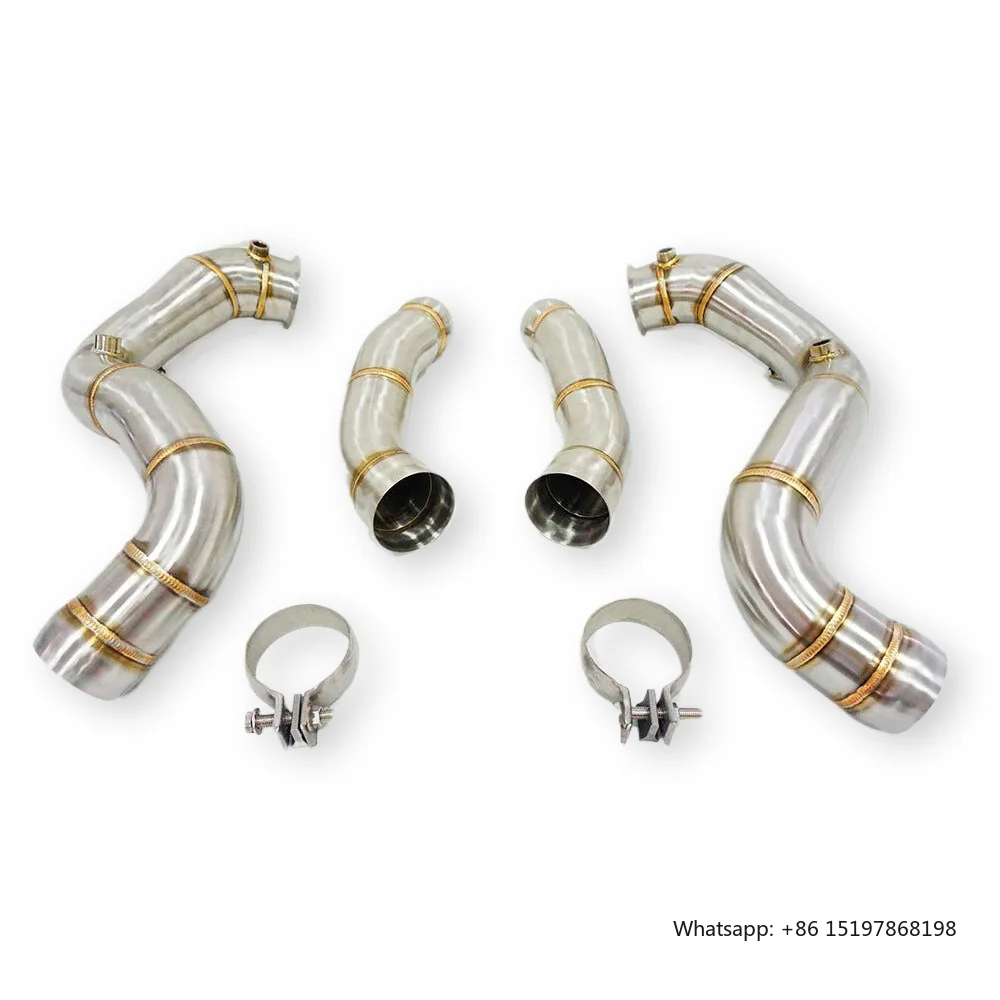 Bajantes de tubo de escape de rendimiento personalizados para Mercedes Benz 2015+ C63 W205 C63S AMG Down Pipe