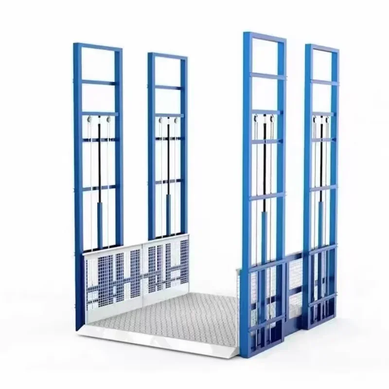 Custom Freight Elevator Hydraulic Lifting Platform Vegetable Transfer Machine Single and Double Track Freight Elevator Lift