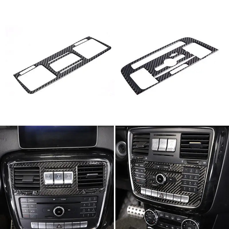 

LHD для Mercedes Benz G Class W463 2013-2018 автомобильные мягкие аксессуары из углеродного волокна для интерьера центральное вентиляционное отверстие рамка крышка отделка