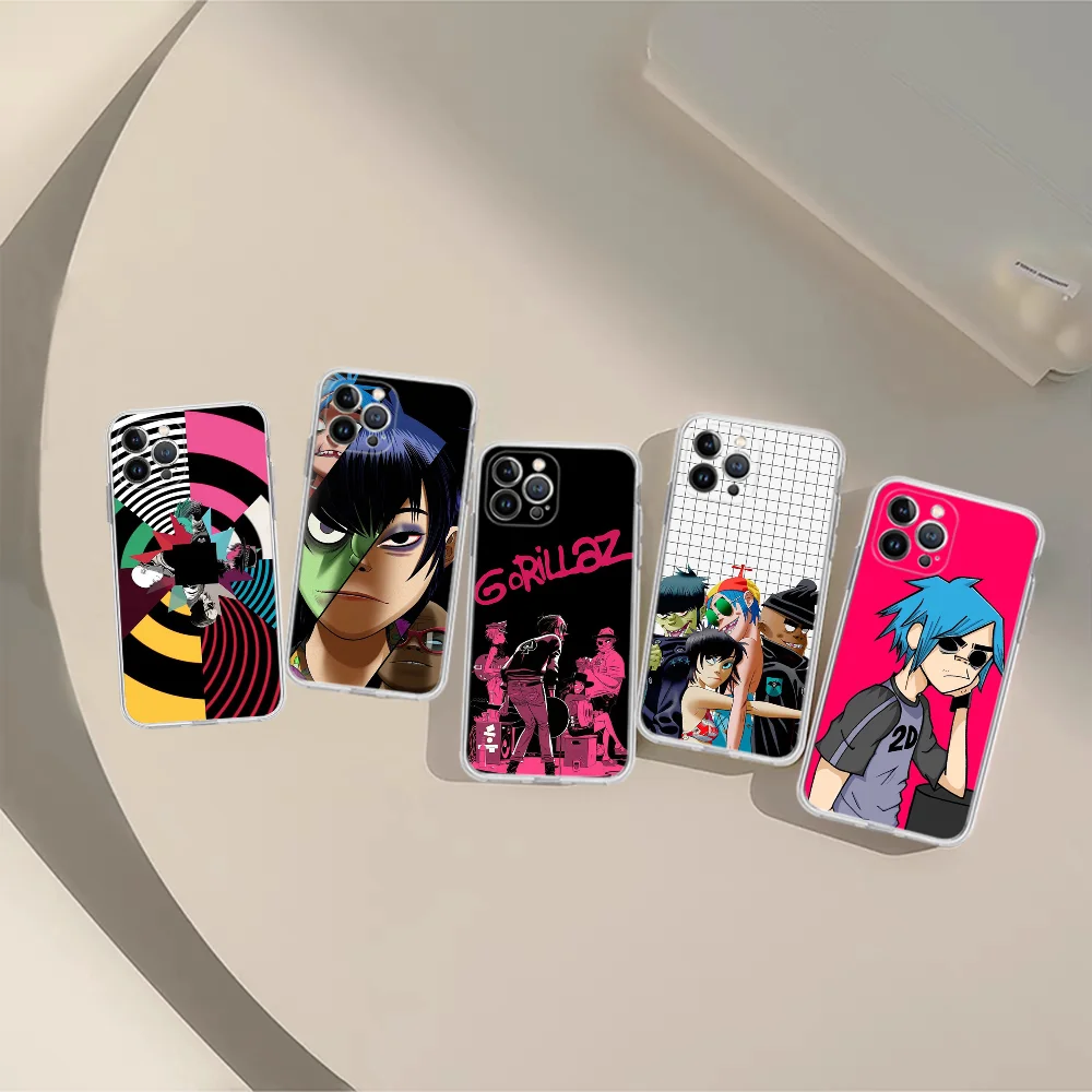 Gorillaz  Phone Case Silicone Soft for iphone 15 14 13 12 11 Pro Mini XS MAX 8 7 6 Plus X XS XR Cover