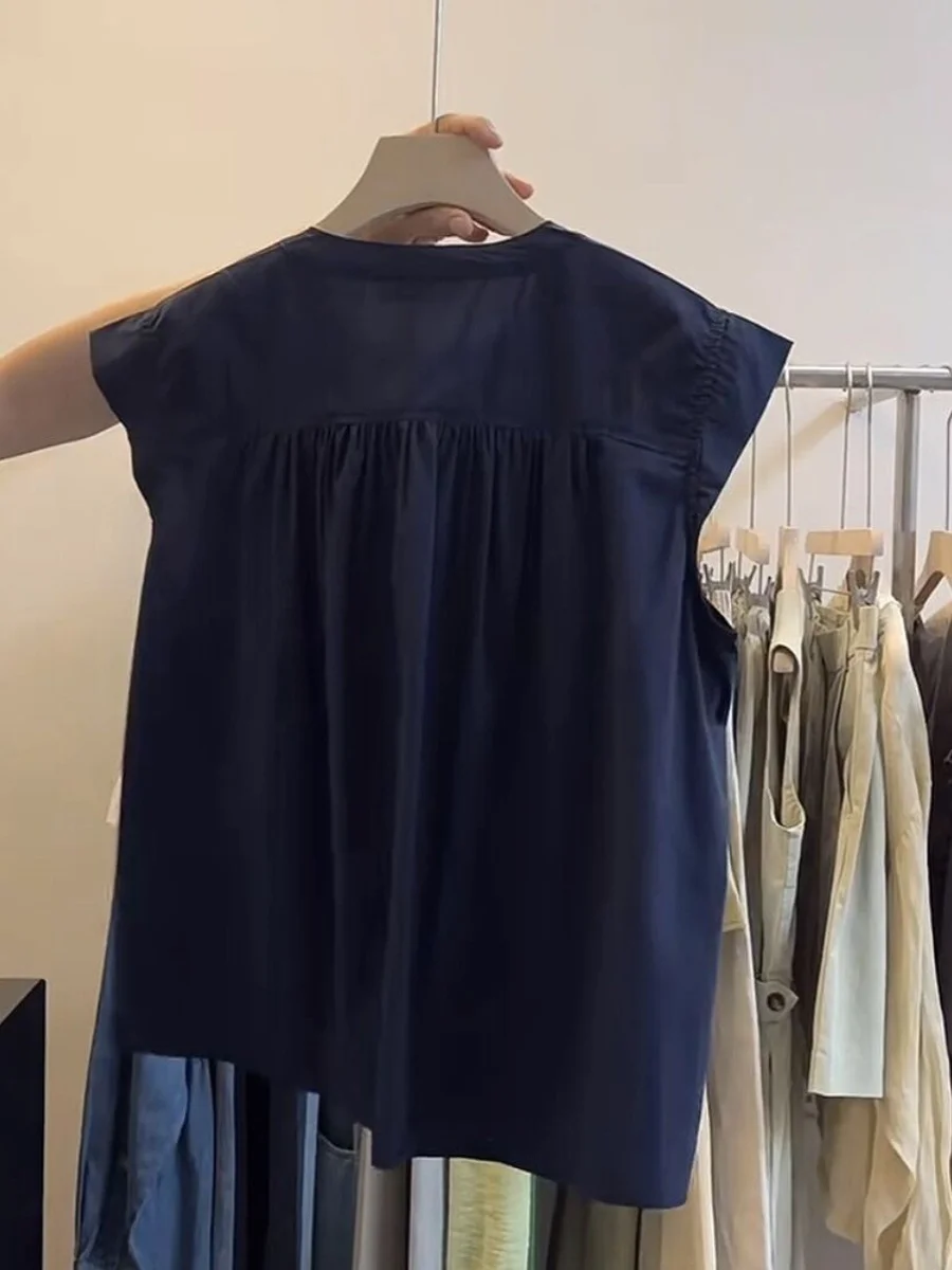 Casual suelto mujer redondo Ne Svel Top Faionable verano irt Sle transpirable cómodo chaleco ligero