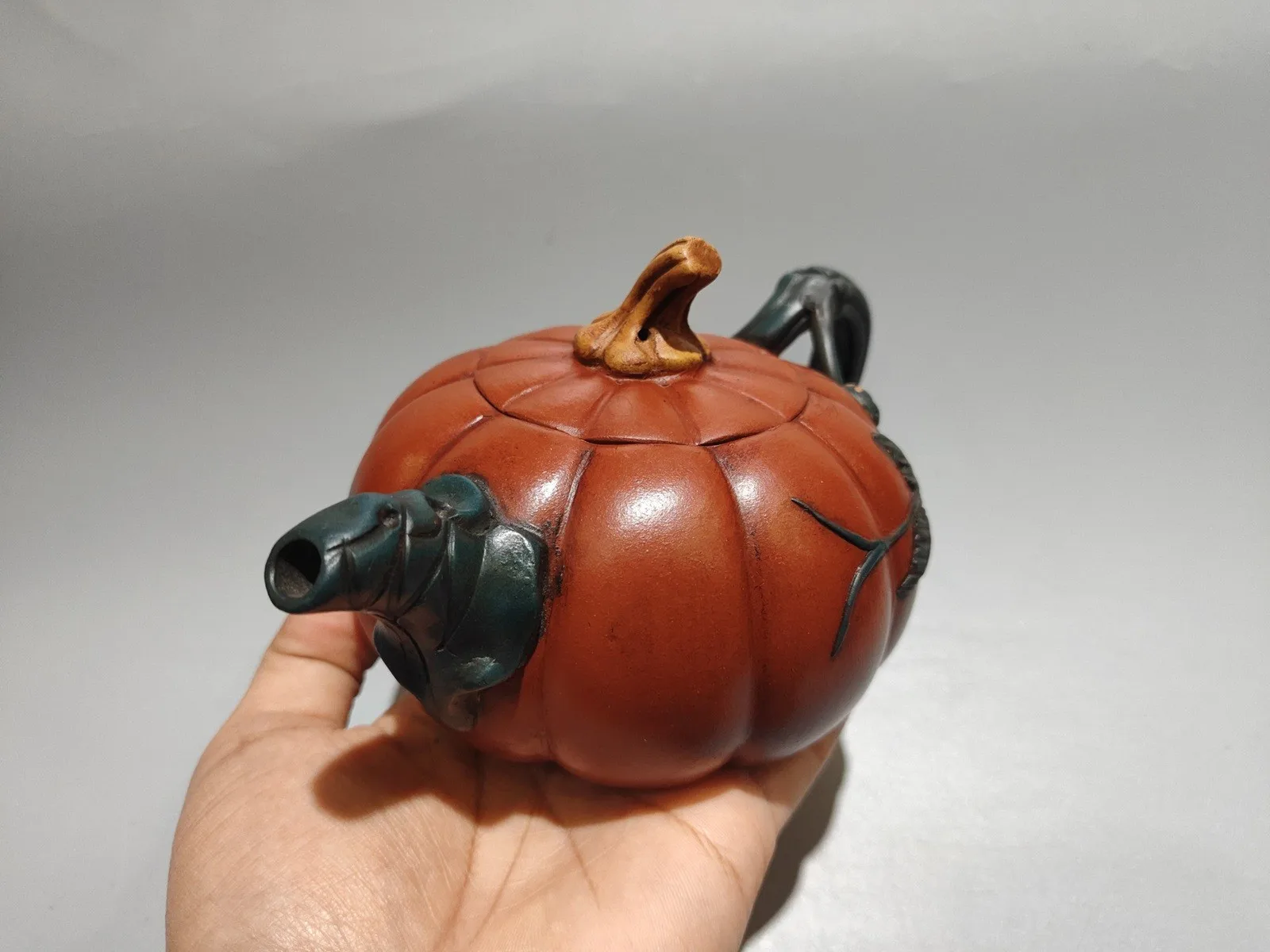 Chinese Yixing Zisha Clay Handmade Exquisite Pumpkin Teapot 41639