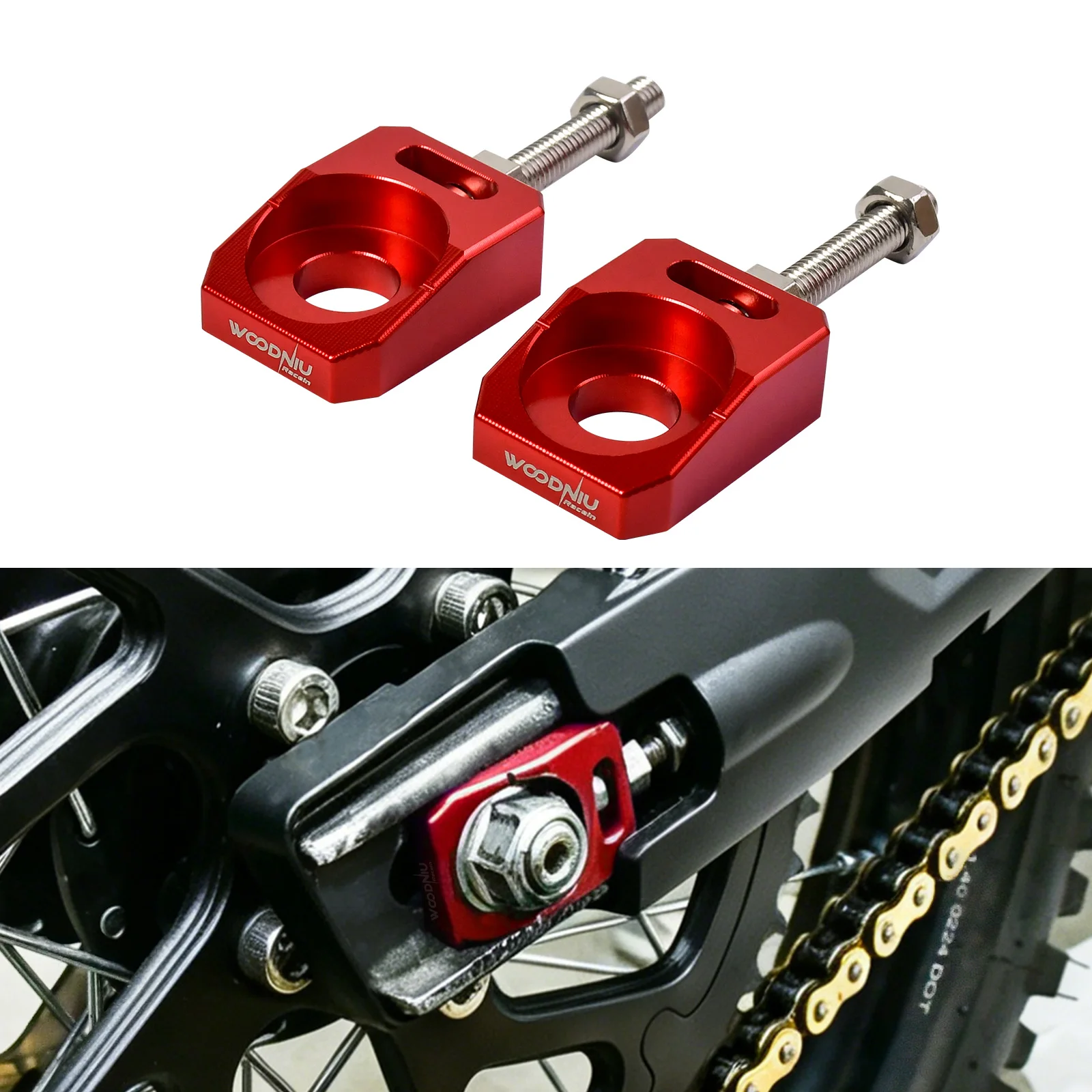 

For Surron Light Bee X S Segway X260 X160 Motorcycle Rear Axle Block Chain Adjuster Electric Dirt Bike Off-road Motocross Parts