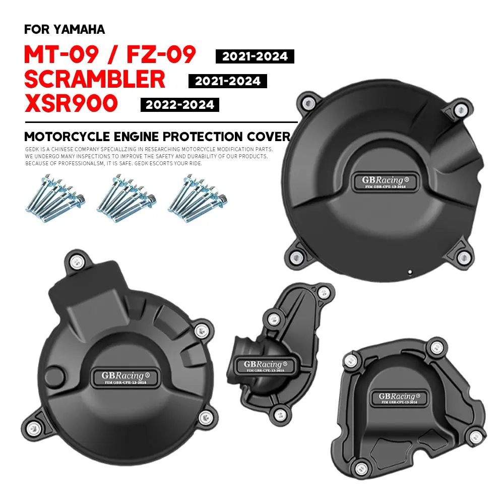 MT09 TRACER FZ09 XSR900 SCRAMBLER GB Racing Engine Protect Cover For YAMAHA 2021-2024 Motorcycle Protection Cover Accessories