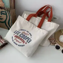 Borsa a tracolla in tela da donna borsa a tracolla per lettera Shopping All-in-one per studentessa Casual borsa per libri da spiaggia all'aperto di grande capacità