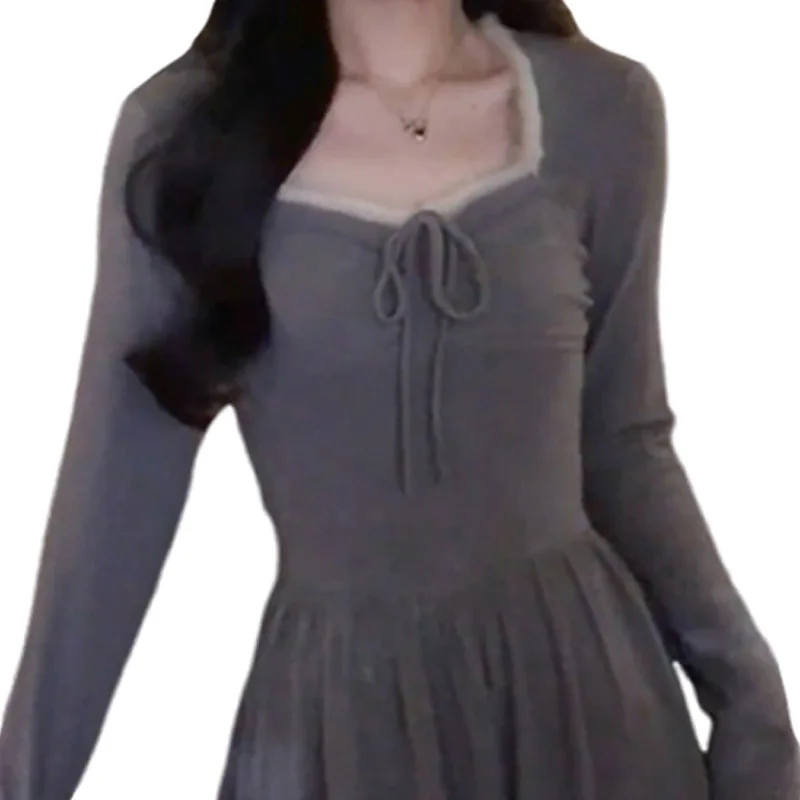 Vestidos femininos vestido de mangas compridas verão linho ditsy floral plissado bainha smocking leve doce resort férias respirável ol