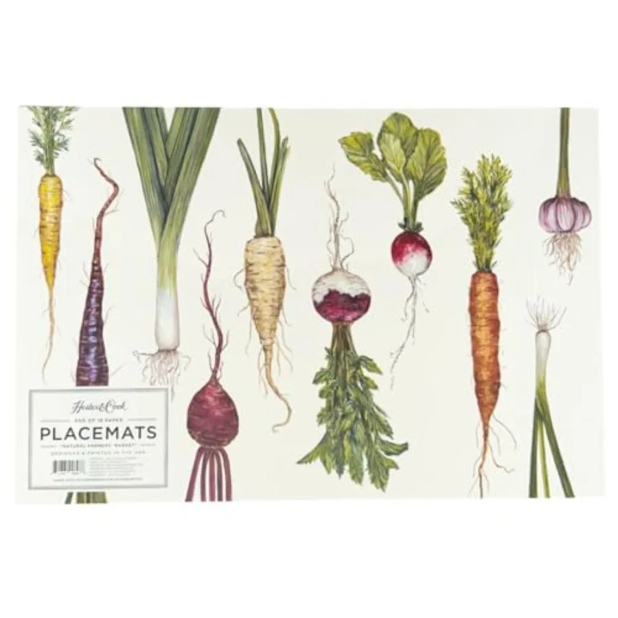 

Paper Placemat Pad of 18 - Natural Farmer's Market