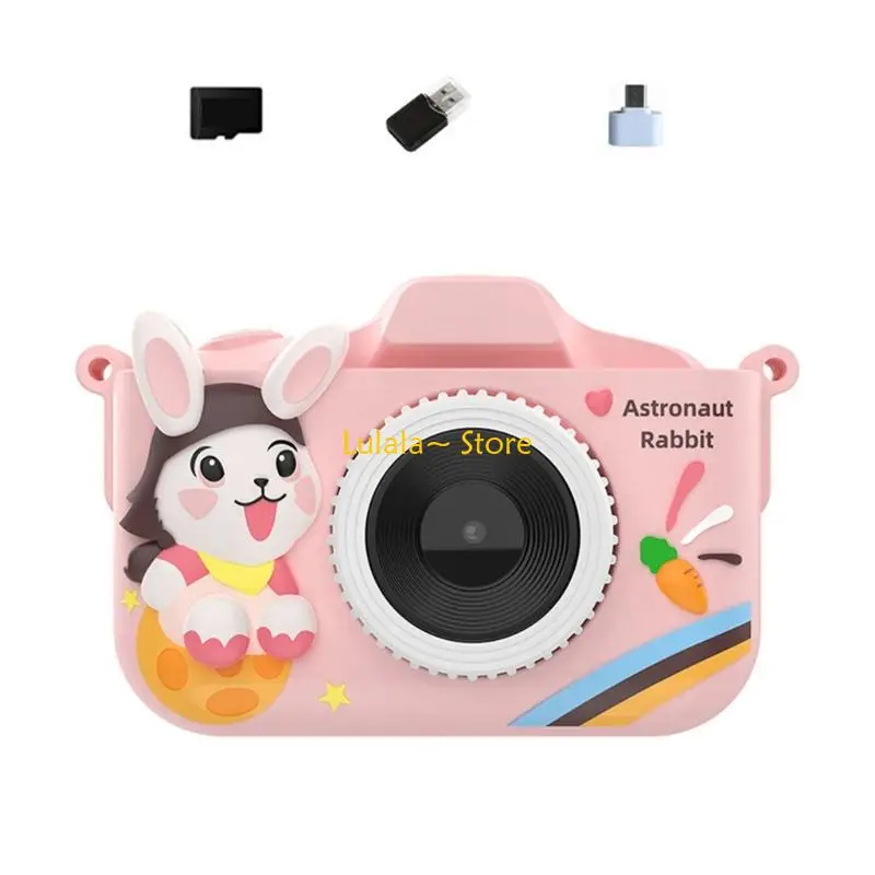 Y4QA Double Lens Camera 32G Czytnik kart OTG Adapter wideo Auto skupianie edukacyjnych zabawek