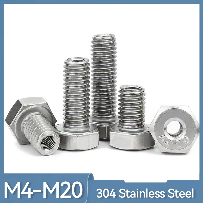 

M4 M5 M6 M8 M10 M12 M14 M16 M20 304 Stainless Steel Outer Hexagonal Hollow Screw Hollow Bolt Mask Machine Through-hole Screw