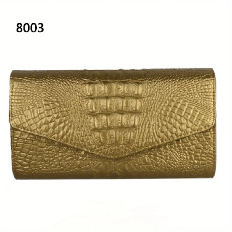 Women\'s stylish clutch bag Large capacity crocodile print crossbody shoulder bag