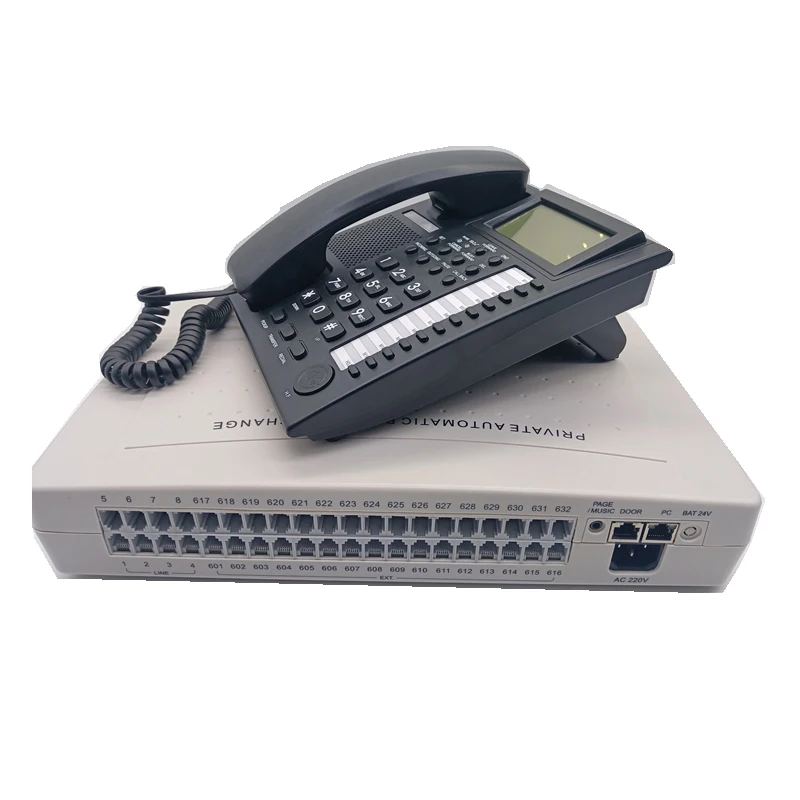 Hybrid Telephone PABX / PBX System CP832 with 1 unit Multifunctional Phone PH206 For Office or Hotel Phone System