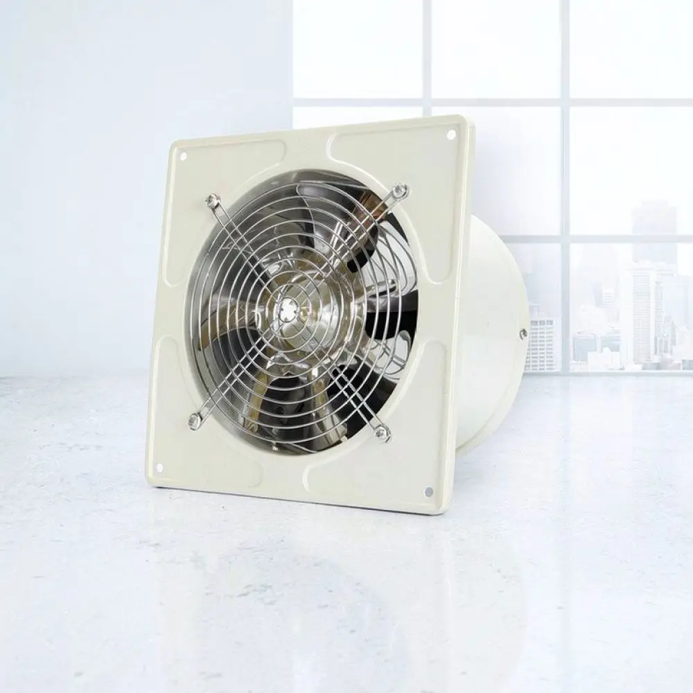 Durable Industrial Exhaust Fan For Kitchen Air Ventilation Blower High Performance Wall Mounted Steel Airflow Extractor Device