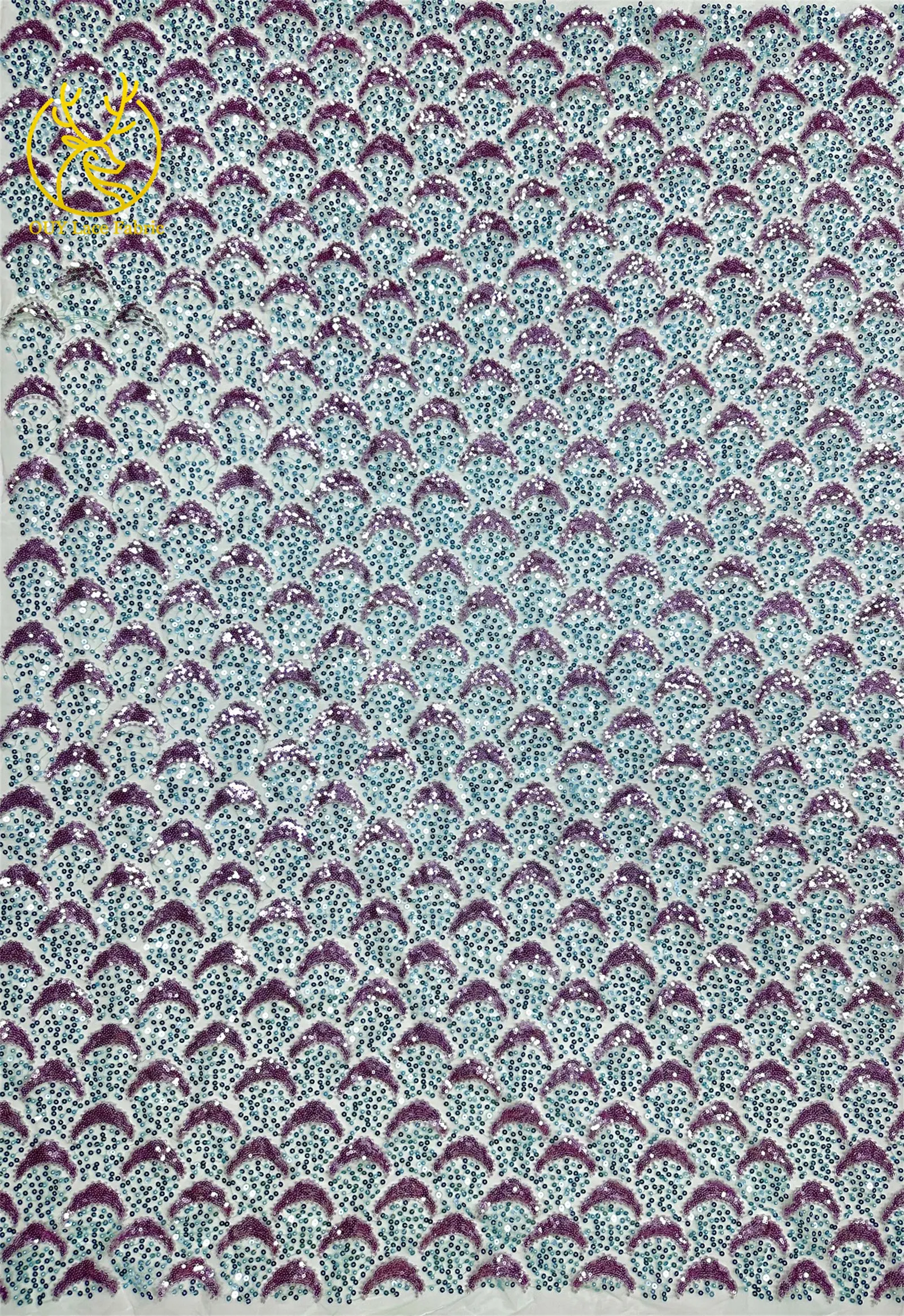 2026 Afrikanischer Pailletten-Spitzenstoff 5 Yards Hochwertiger Nigerianischer Perlen-Tüll-Spitzenstoff Geeignet für Hochzeitskleider-Näharbeiten – Detail 6